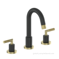 3 Hole Mixer Taps Matte Black 3 Hole Deck Mount Basin Faucet Factory